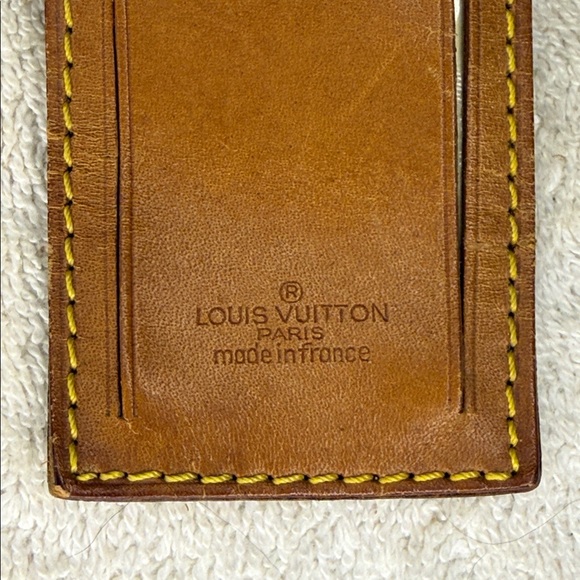 Vintage Louis Vuitton Luggage Tag and Poignier in Vachetta Leather (14Q) - Picture 4 of 6